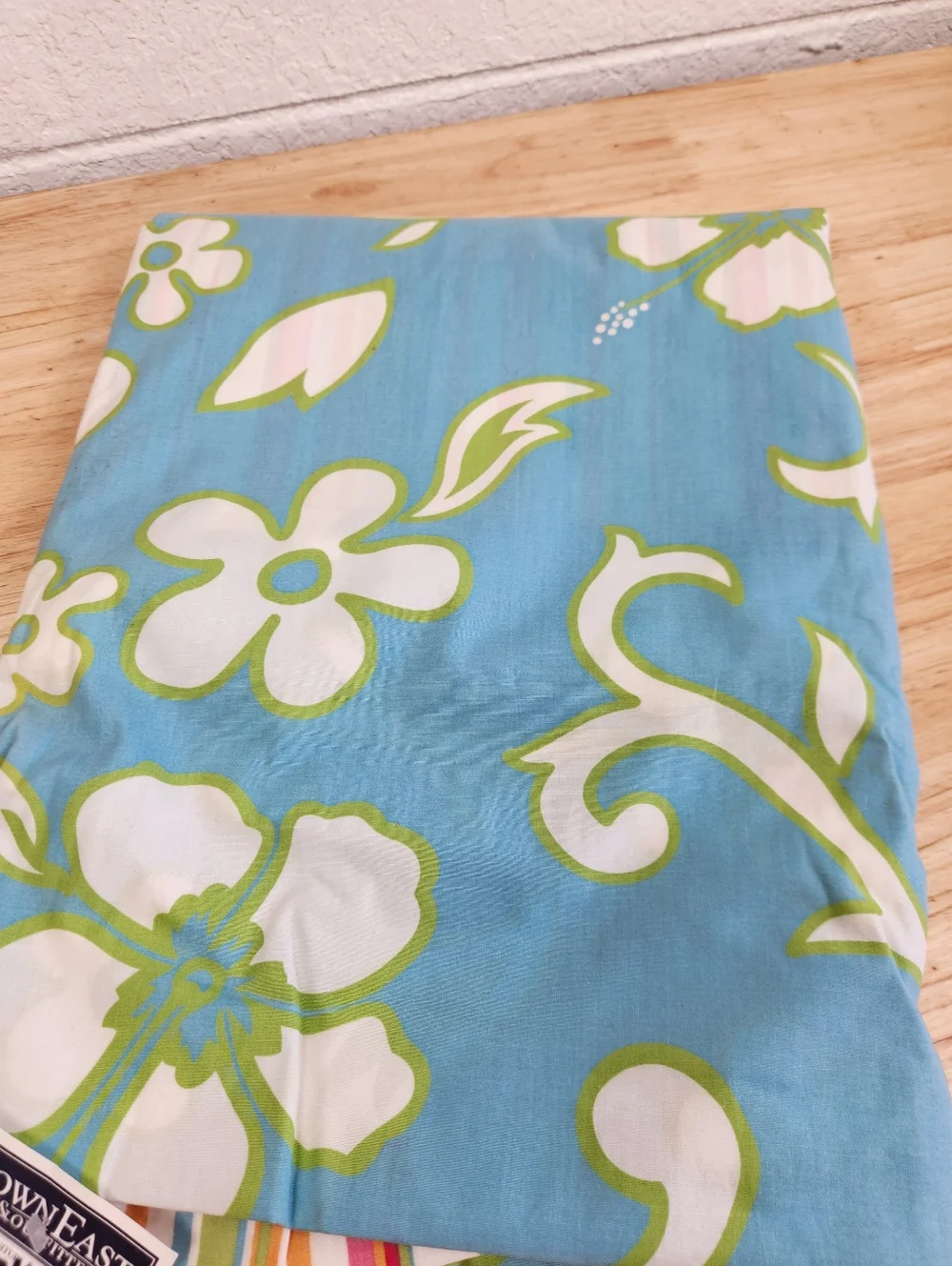 Pottery Barn Teen Wahine Duvet Cover Twin Hibiscus Hawaiian Colorful NOS 1 Sham